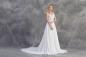 Preview: A-Linien-Brautkleid aus Chiffon mit perlenbesetztem Oberteil ivory/Haut